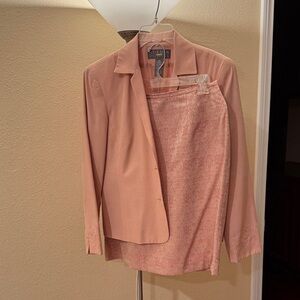 Norton McNaughton Peach Blazer and Skirt Set